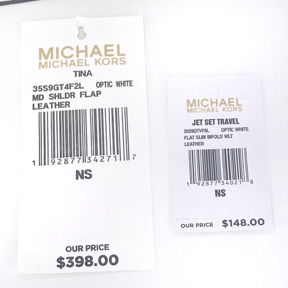 2PCS Michael Kors Tina Studded Shoulder Bag Wallet - Picture 8 of 8